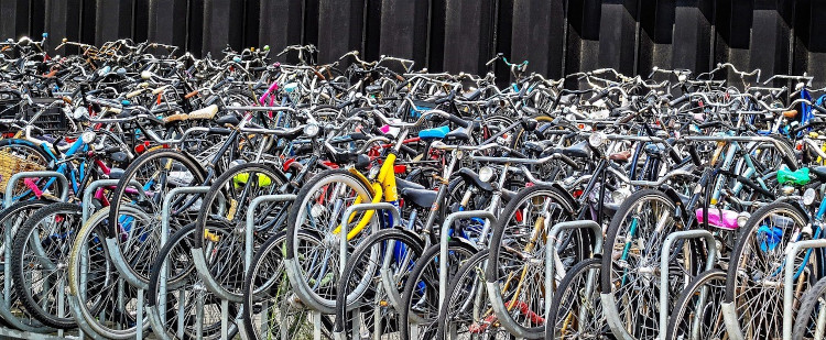 parked bikes